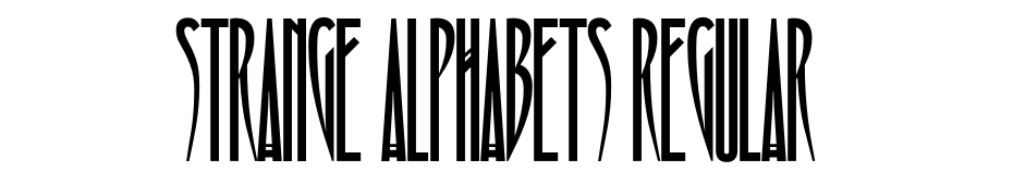 Strange Alphabets Regular Font Download Free